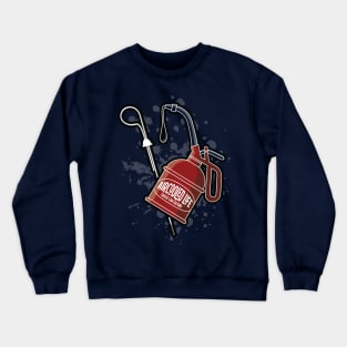 Oil is Aircooled Life - Oil Can Dip Stick Design Crewneck Sweatshirt